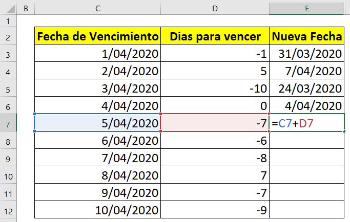 Como Sumar Y Restar Fechas En Excel Todos Los Métodos Edwin Ortiz Herazo 3314