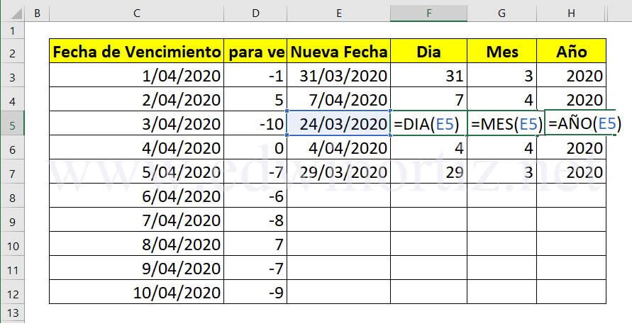 sumar y restar fechas