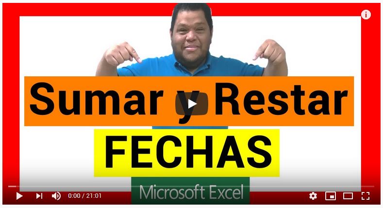 Como SUMAR y RESTAR FECHAS en Excel | Todos los métodos