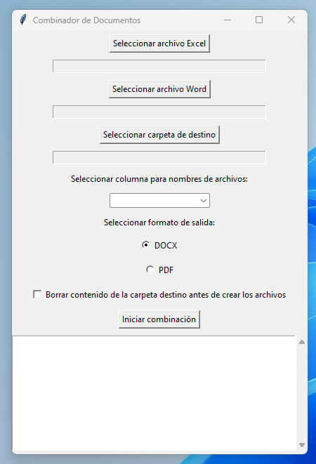 combinar datos de Excel en documentos separados