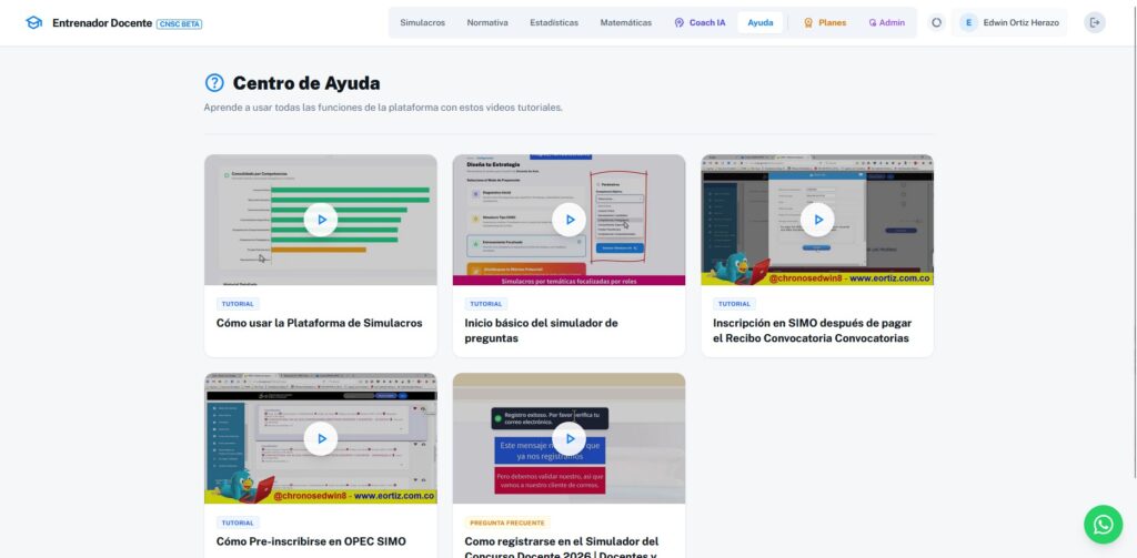 Concurso Docente 2026 - Ayuda